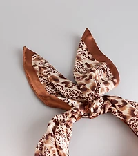 Tie It Your Way Animal Print Satin Scarf