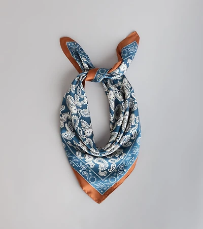 Elevated It Girl Paisley Satin Scarf