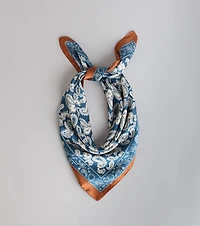 Elevated It Girl Paisley Satin Scarf