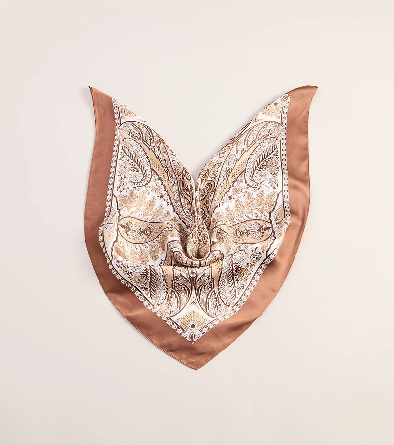 Styled On Repeat Paisley Satin Scarf