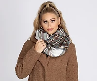 Plaid For Always And Forever Blanket Scarf