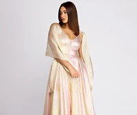 Catch Your Eye Sparkling Fringe Shawl