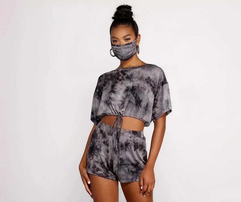 Tie Dye Facial Mask With Earloops