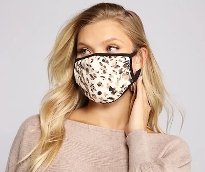 Leopard Print Face Mask With Earloops