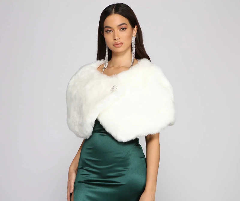 Luxe Life Faux Fur Shawl