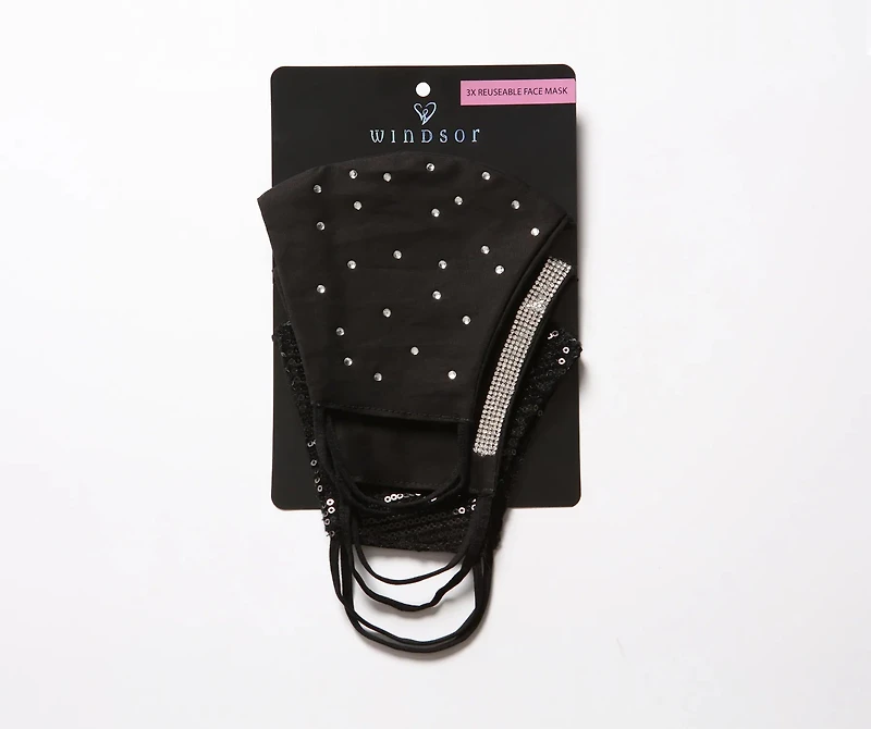 Three Pack Glam Face Masks