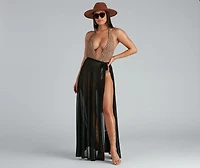 The Sun Long Mesh Swim Wrap