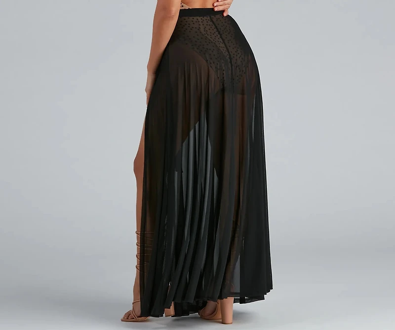 The Sun Long Mesh Swim Wrap