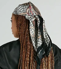 Chic Breeze Chain Printed Satin Scarf