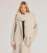 Layered Luxe Oversized Fringe Scarf
