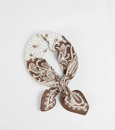 Boho-Chic Paisley Knit Scarf