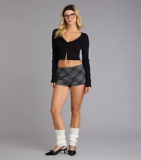 Stylish Layer Rib Knit Leg Warmers