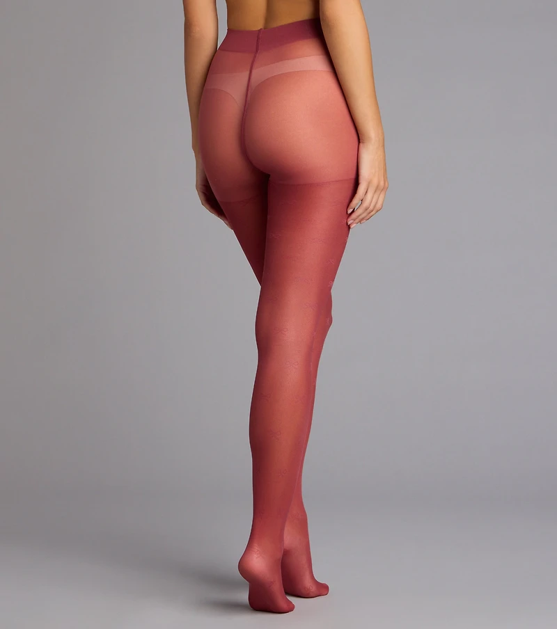 Sweet Detail Jacquard Bow Tights
