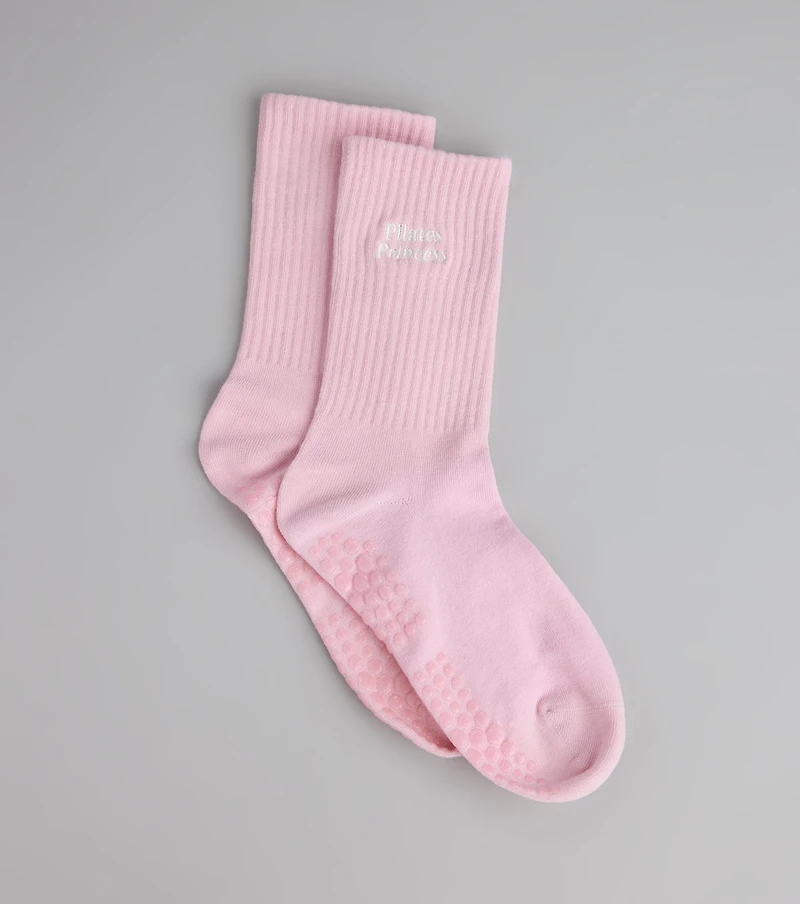 Pilates Princess Grip Crew Socks