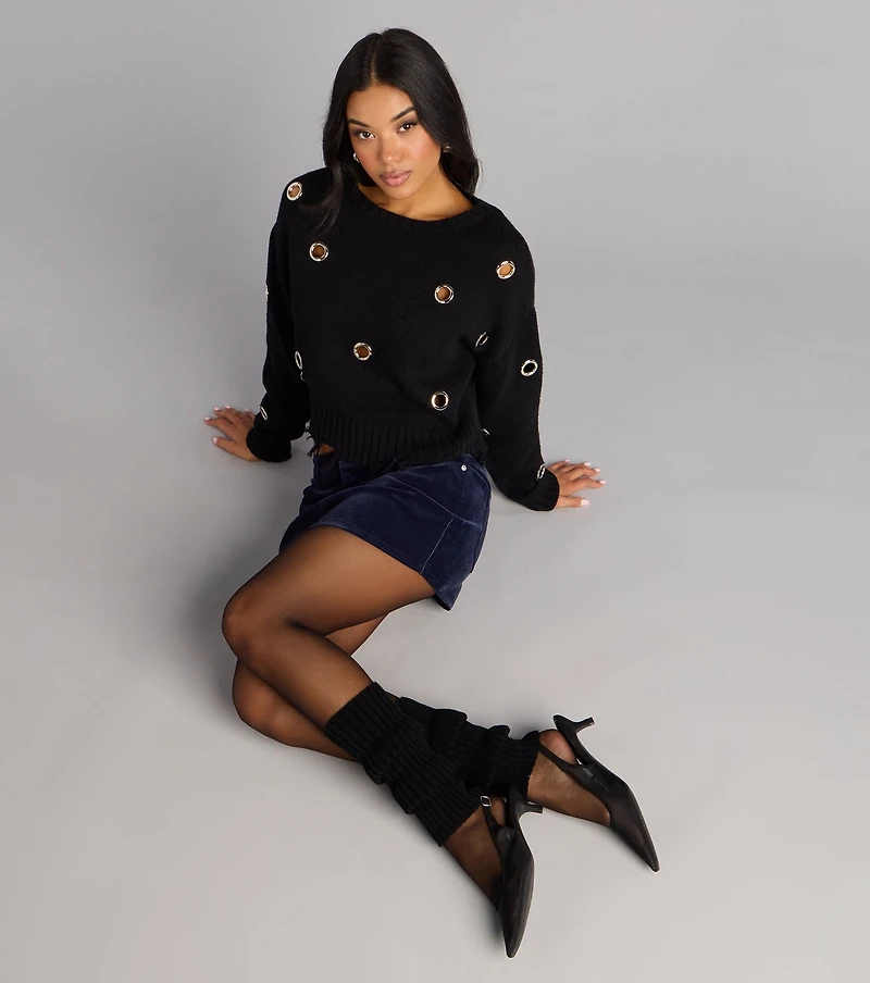 Stylish Layer Rib Knit Leg Warmers