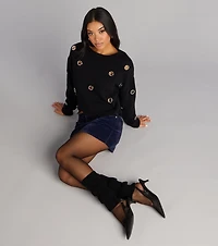 Stylish Layer Rib Knit Leg Warmers