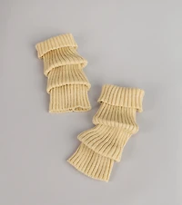 Stylish Layer Rib Knit Leg Warmers