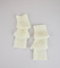 Final Touch Cuffed Bow Leg Warmers