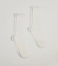 Perfect Set Two-Pack Ruffle Trim Socks