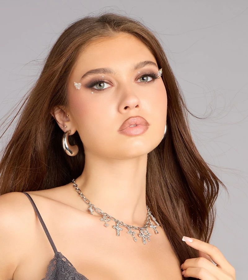 Fairy Glow Butterfly Face Gems Set