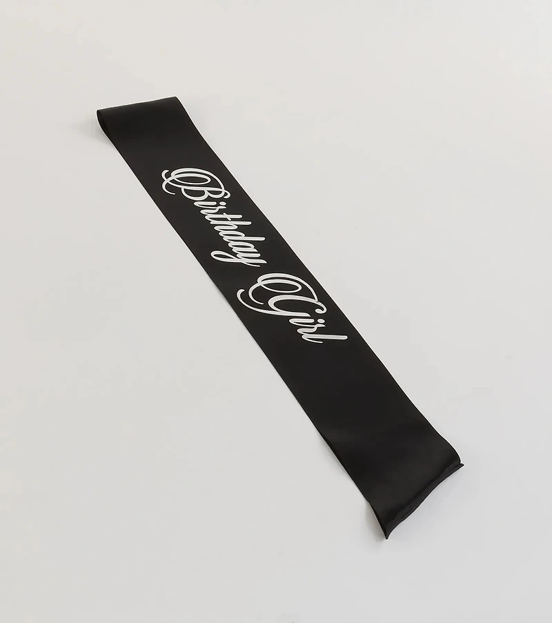 Birthday Girl Satin Sash