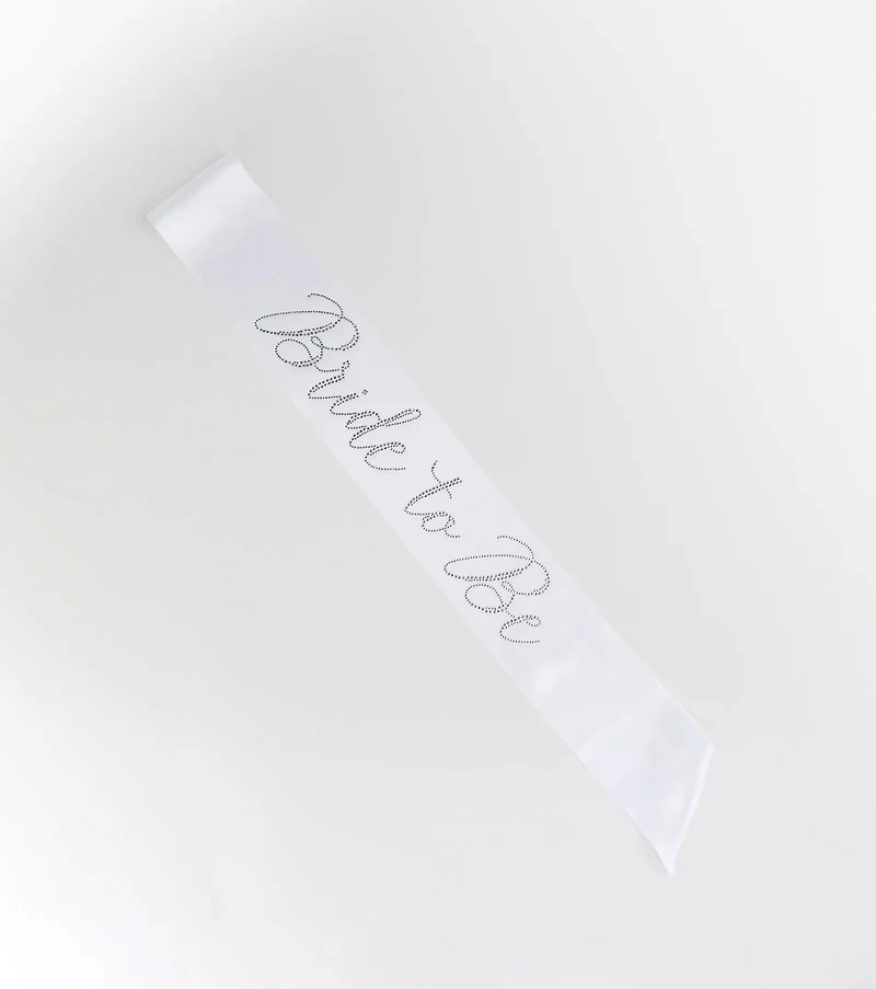 Rhinestone Bride To Be Satin Sash