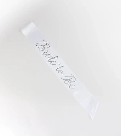 Rhinestone Bride To Be Satin Sash