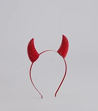 Wicked Glam Rhinestone Devil Horns Headband