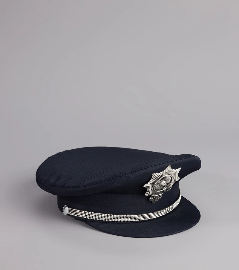 Officer Glam Rhinestone Police Hat
