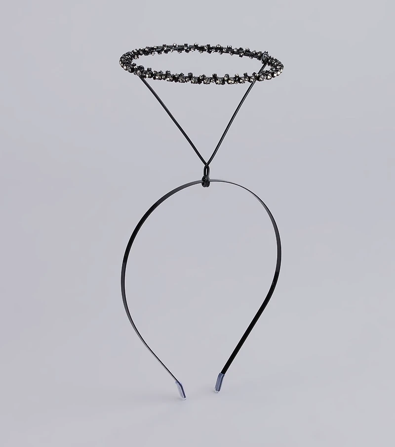 Angelic Glow Rhinestone Halo Headband