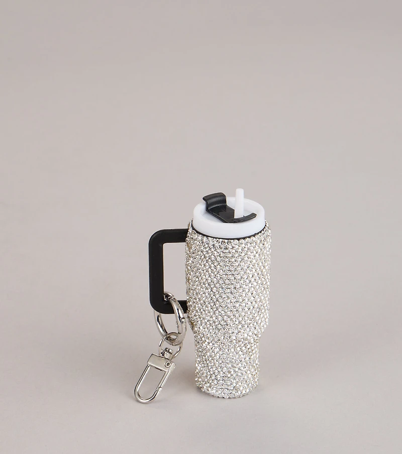 Glow Mode Rhinestone Hydro Cup Keychain