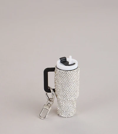Glow Mode Rhinestone Hydro Cup Keychain