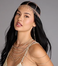 Dark Glam Halloween Rhinestone Headpiece