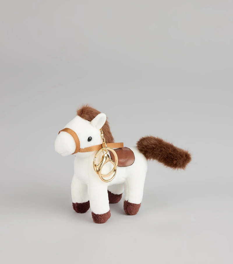 Giddy Up Plush Horse Keychain