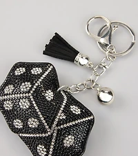 Roll With It Rhinestone Dice Keychain