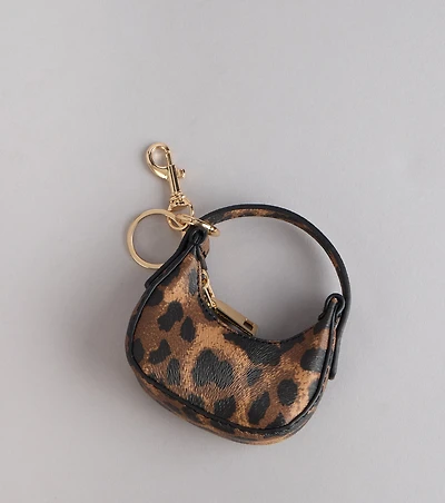 Wild Side Leopard Mini Keychain Bag