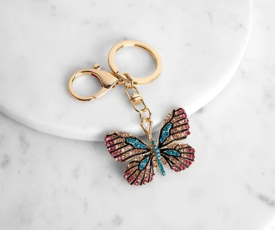 Sweet Butterfly Rhinestone Key Chain