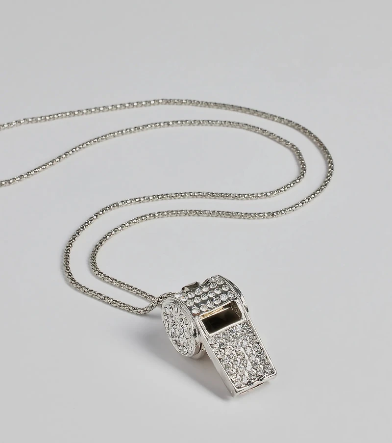 Make The Call Rhinestone Whistle