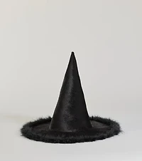 Spellbinding Beauty Velvet Marabou Witch Hat