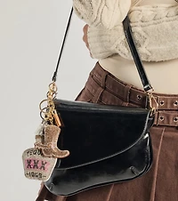 Glam Rhinestone Cowboy Boot Bag Charm