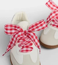 Two Pack Gingham Print Shoelaces