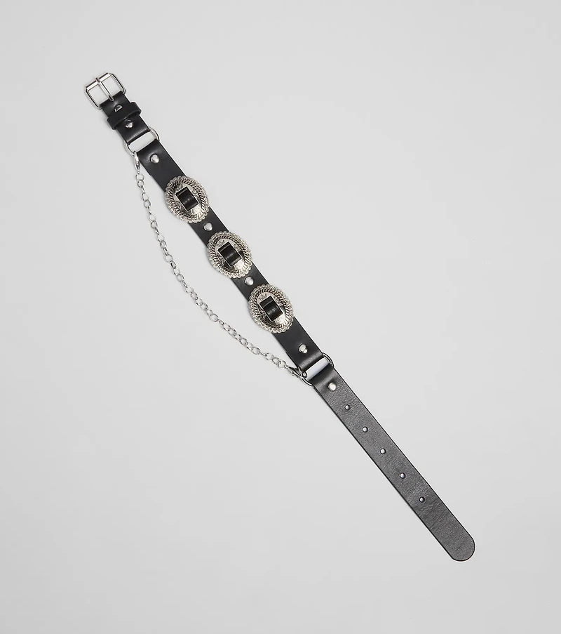 Western Concho Chain Belt Boot Charm