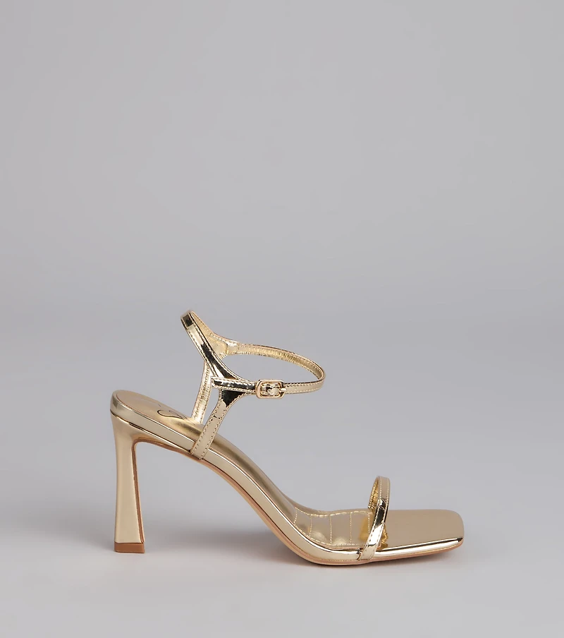 Style Pop Square Toe Nubuck Stiletto Heels