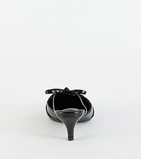 Sweetest Thing Bow Kitten Heel Mules