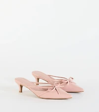 Sweetest Thing Bow Kitten Heel Mules