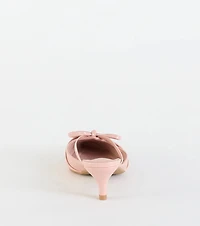 Sweetest Thing Bow Kitten Heel Mules