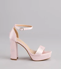 Butterfly Kisses Platform Block Heels