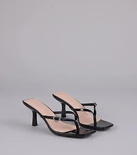 Love Story Era Heart Rhinestone Thong Heels