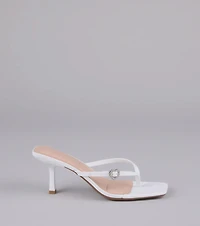 Love Story Era Heart Rhinestone Thong Heels