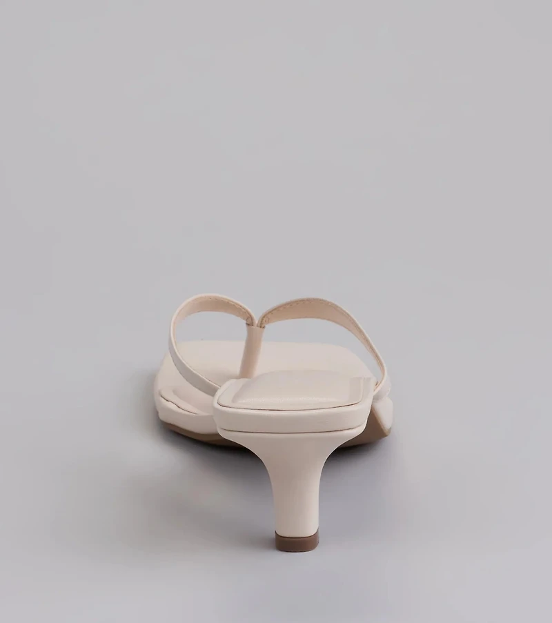 Feeling Chic Thong Square Toe Heels